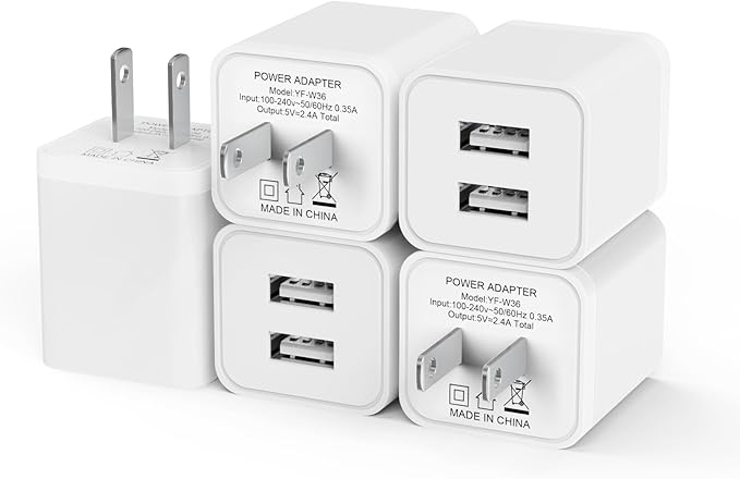 5-Pack USB Wall Charger